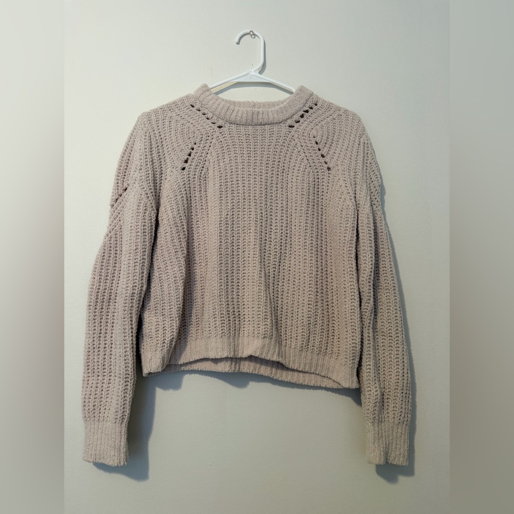 Blue Rain Cozy Waffle Knit Pullover Sweater Size M